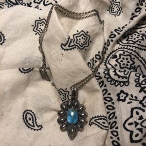 kingman turquoise blossom pendant